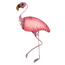 Handmade Animal Gift of Metal Flamingo Wall Decoration Outdoor Statues and Sculp - £43.71 GBP