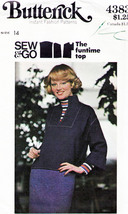 Misses&#39; LOOSE-FITTING PULLOVER TOP Vtg 70s Butterick Pattern 4383 Size 1... - $12.00