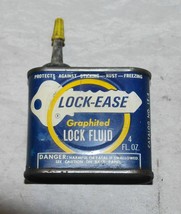 Vintage Original Lock-Ease Graphited Lock Fluid Metal Tin American Grease - £25.84 GBP