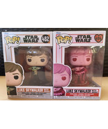 Funko Pop! Star Wars Valentines Luke Skywalker Grogu Pink &amp; Beige Vinyl ... - £31.28 GBP