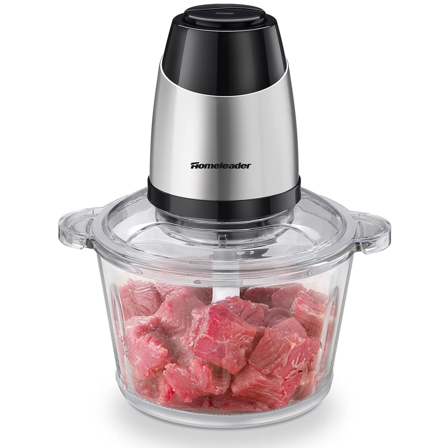 Electric Food Chopper, 8-Cup Food Processor by Homeleader, 2L Glass Bowl Grinder