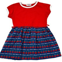 Vintage Health-Tex Girls Dress Size 6 Red Top Apple Print Skirt School T... - $28.80