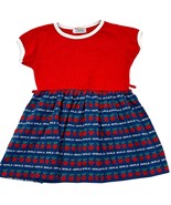 Vintage Health-Tex Girls Dress Size 6 Red Top Apple Print Skirt School T... - $548.33 MXN