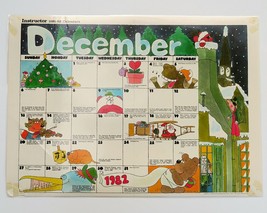 December 1981 2-Sided Class Calendar &amp; Rabbit Poster Instructor Magazine - £15.45 GBP