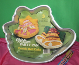 Wilton Vintage Double Bell Aluminum Cake Mold 1979 502-1220 Baking Party... - $29.69
