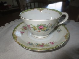 Vintage Sango Occupied Japan China Floral Cup &amp; Saucer - Marked - £7.82 GBP