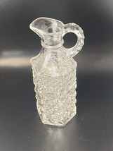 Vintage Anchor Hocking Wexford Clear Diamond Vinegar/Oil Cruet no Stopper USA  - £10.11 GBP