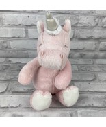 Carters Pink Unicorn White Sparkly Horn Plush Lovey Baby Security Toy 11... - £11.07 GBP