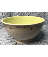 Hallmark Pedestal Bowl. Filled with love. Green inside has cherries outs... - £7.81 GBP