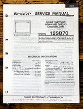 Sharp 19SB70 TV / Television Service Manual *Original* - $19.77