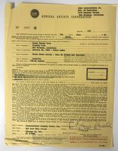 Randy Sparks Signed Autographed Vintage 1961 Music Contract - Lifetime COA - £239.79 GBP