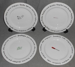 Set (4) Pottery Barn BAR LINGO Appetizer or Salad Plates - £15.47 GBP