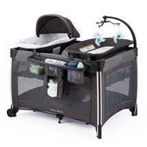 4 In 1 Portable Nursery Center, Comfortable Playard With Bassinet, Stora... - £203.04 GBP