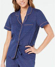 32$ Charter Club Notch Collar Woven Cotton Pajama Top - £11.88 GBP+
