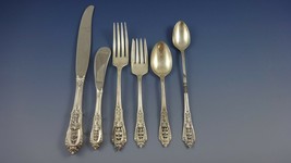 Rose Point by Wallace Sterling Silver Dinner Size Flatware Set Service 77 Pieces - £3,569.76 GBP