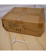 NOS - New Box of 100 - Slatwall 4 inch Metal Peg Hooks - White - KE-4 - $63.92 CAD