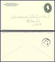 1898 IOWA Cover - Cerro Gordo State Bank, Clear Lake to Milwaukee E6 - £2.40 GBP