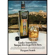 1978 Passport Scotch Vintage Print Ad Greek Athens Parthenon Acropolis Wall Art - £8.20 GBP