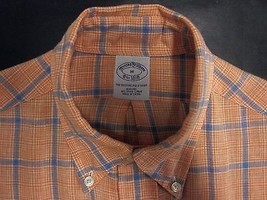 Brooks Brothers Mens (M) Slim Fit Irish Linen Button Front Plaids &amp; Checks Shirt - £22.32 GBP