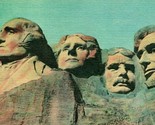 Black Hills South Dakota SD Mount Rushmore Monument Unused  Linen Postca... - $2.92