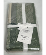 NEW Williams Sonoma Madrid Jacquard Napkins Tablecloths (Set of 4) Green... - $24.65