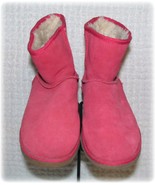 SO Paulina Suede Winter Boots Faux Shearling Watermelon Red SZ 8 NWOB UG... - $32.55 CAD