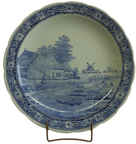 Primary image for Vintage Plate Boch Royal Sphinx Signed Sonneville Blue Delft Canal Scene