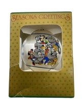 Vintage Disney World Mickey Mouse Happy Holidays 1999 Christmas Ornament Ball 3&quot; - £15.18 GBP