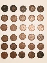 30 Large Bronze Pennies Great Britain &amp; Australia  - $40.00