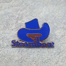 STEAMBOAT Blue Hat Resorts Travel Skiing Souvenir Vintage Lapel Hat Pin Colorado - £8.96 GBP