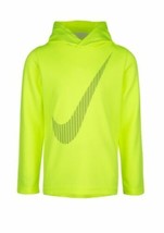Nike Boys Swoosh Thermal Pullover Neon Yellow Shirt Top Hoodie Size 4 NEW NWT - £15.82 GBP