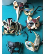 Masquerade Masks Medieval Carnival Ball Dance Style Italy Venezia Made P... - $101.87 CAD