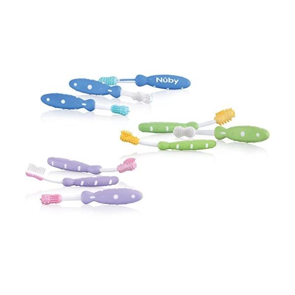 Nuby ID754 3 Piece Toothbrush Set (Colours May Vary)  - $41.00