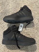 Adidas Hoops 3.0 Mid Men&#39;s Mid Cut Basketball Inspired Shoes Core Black ... - $59.99
