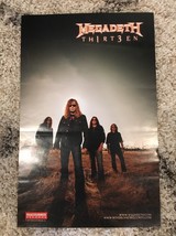 Megadeth TH1RT3EN 13 Poster Roadrunner Records Public Enemy No. 1 2011 NEW - £4.69 GBP