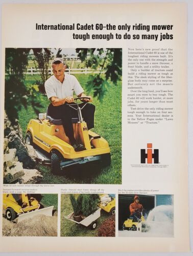 1969 Print Ad International Harvester Cadet 60 Riding Lawn Mower Chicago,Illinoi - £13.88 GBP
