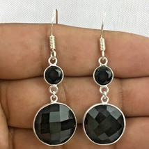 Sterling Silver Black Onyx Silver/ Gold / Rose Plated Earrings Beautiful Gift - £29.33 GBP+