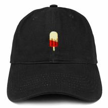 Trendy Apparel Shop Popsicle Patch Brushed Cotton Unstructured Dad Hat - Black - £15.97 GBP