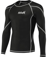 Hawk Sports Mens Compression Shirt Base Layer Long Sleeve Rashguard size L - $286.23 MXN