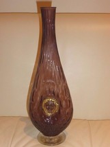 VINTAGE MURANO GLASS DECANTER WITH APPLIED LION HEAD AND BERRIES - £55.32 GBP