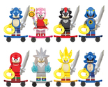 8Pcs Sonic The Hedgehog Minifigures Assembly Building Figure Block Bricks - £16.90 GBP