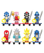8Pcs Sonic The Hedgehog Minifigures Assembly Building Figure Block Bricks - $19.19