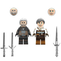 The Witcher 3 Wild Hunt Geralt Cirilla Fiona Elen 2Pcs Minifigures Building Toy - £6.56 GBP