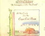 Circle Tavern Restaurant Menu Indianapolis Indiana 1950&#39;s Cape Cod Room  - $123.62