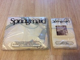 Set Springmaid 2 Standard Pillow Cases Double Fitted Sheet Vintage USA New - £15.24 GBP