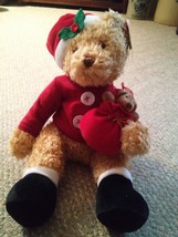 000 Sammy Santa Russ Avon Bear Christmas Teddy Bear Plush Stuffed Animal 13&quot; - £7.82 GBP