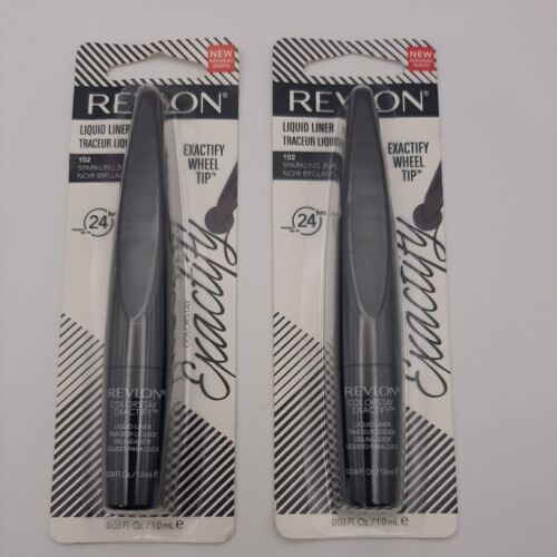 Primary image for LOT OF 2-Revlon COLORSTAY Exactify Wheel Tip Liquid EyeLiner 102 SPARKLING BLACK