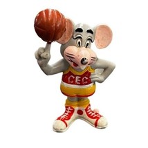 Vtg Chuck E Cheese Basketball Mouse Figurine Miniature Collectible Toy 1986 - £9.11 GBP