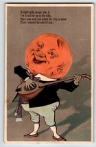 Moon Man Human Face Plays Mandolin Guitar Fantasy Paul Finkenrath PFB 1910 - $46.55