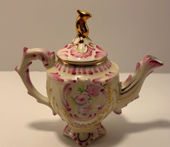 Cracker Barrel Stoneware Teapot &amp; Platter - £7.61 GBP